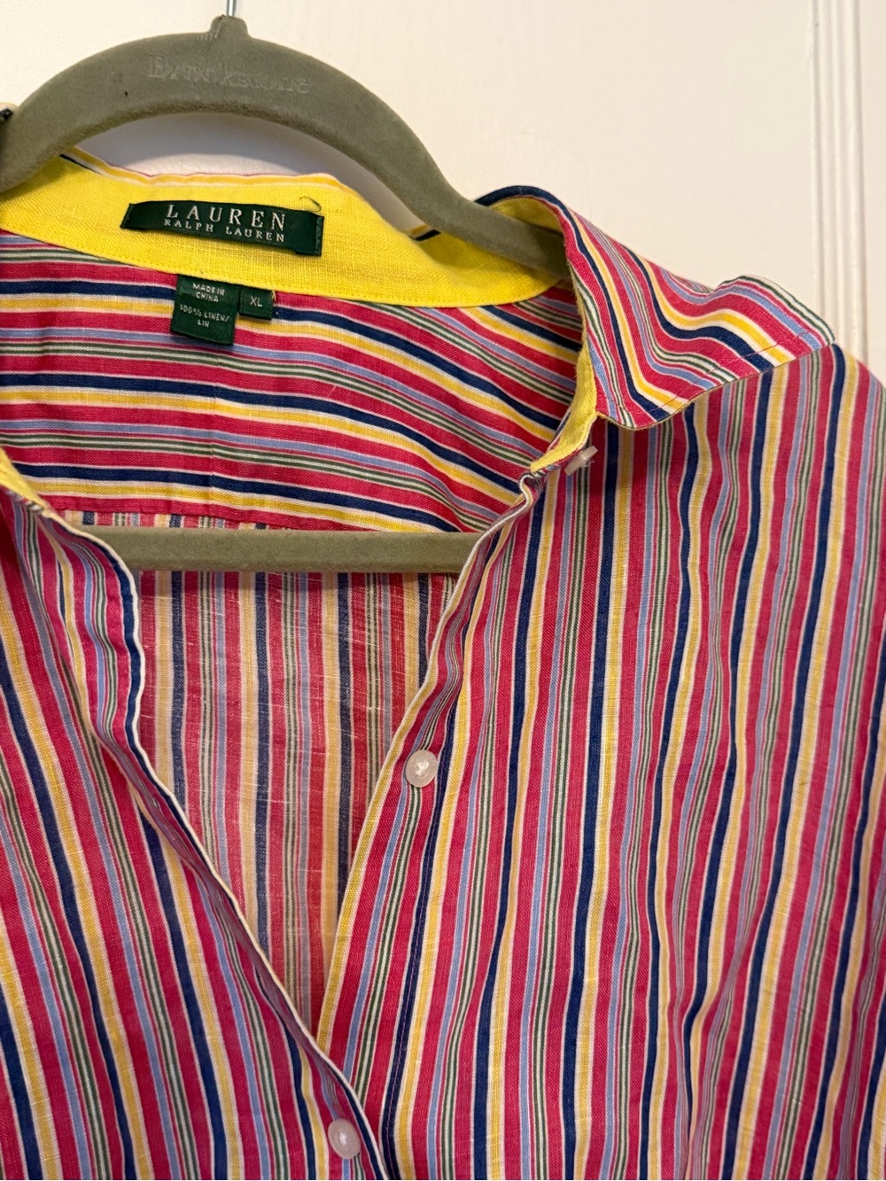 Vintage Ralph Lauren 100% Linen Button Up Shirt XL - Picture 4 of 11